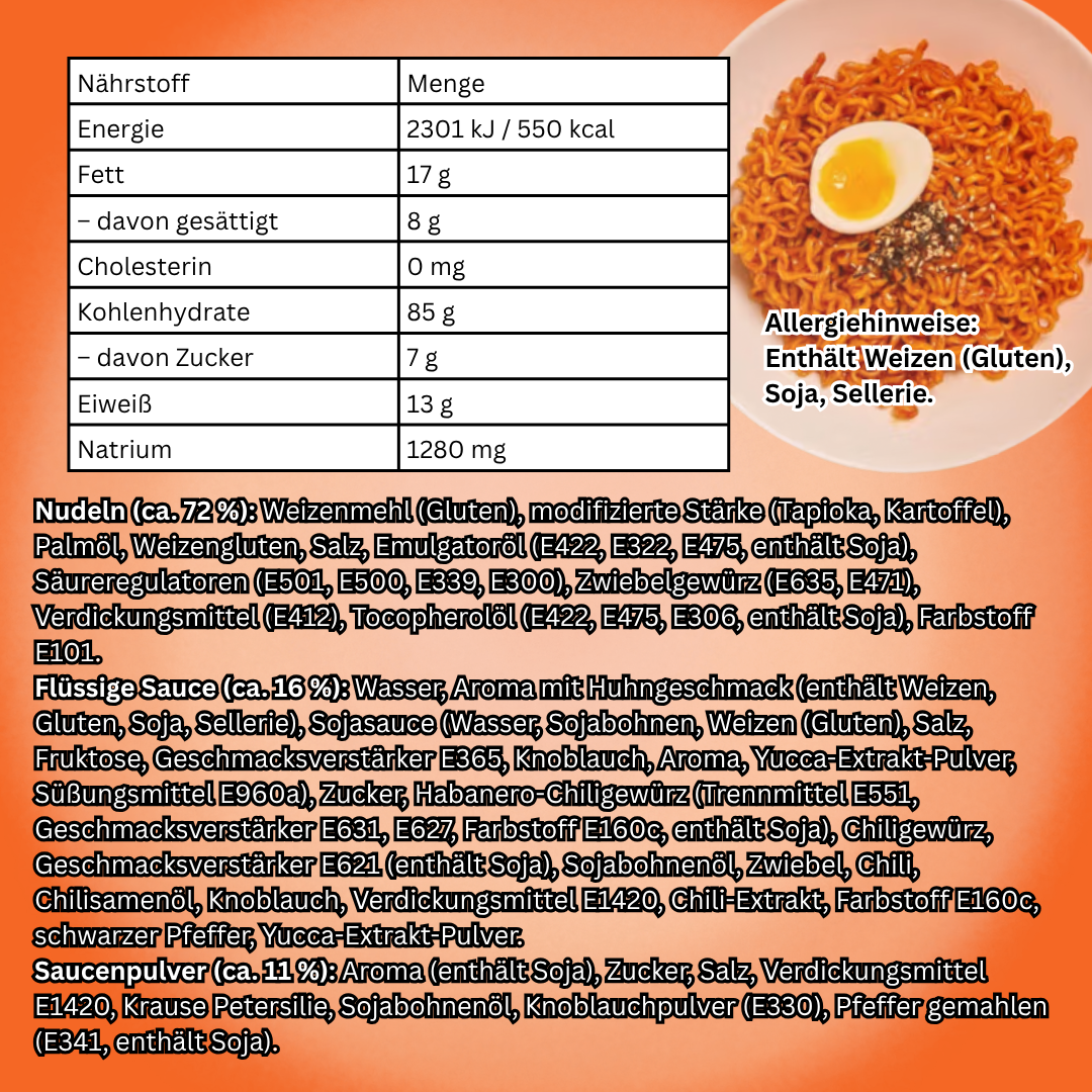 5x Samyang Buldak Hot Chicken Flavour Ramen 140 g – Extra scharfe Instant-Nudeln Multipack