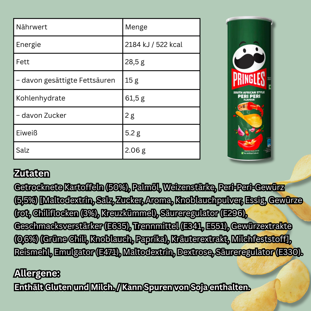 Pringles Peri Peri – 102 g | Würzige Chips mit feurigem Peri-Peri-Geschmack