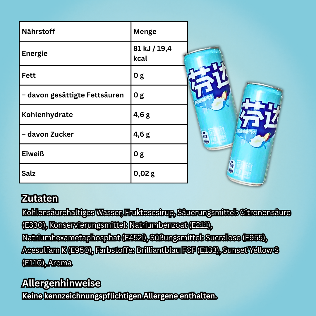 24x Fanta Jasmine Peach – Erfrischungsgetränk, 330ml