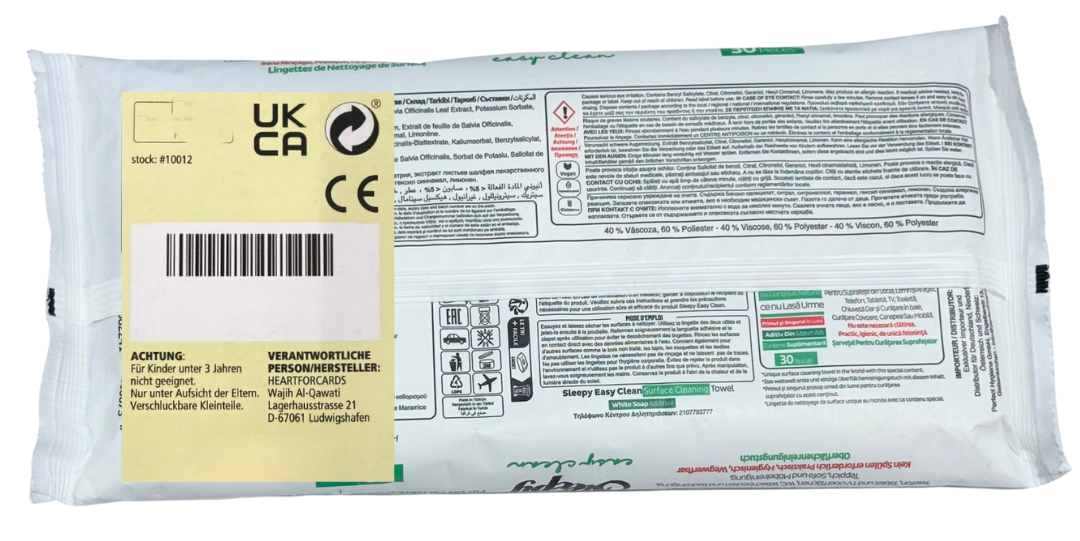 3x Sleepy Reinigungstücher Pine – Feuchte Allzwecktücher | 3x 100 Blatt