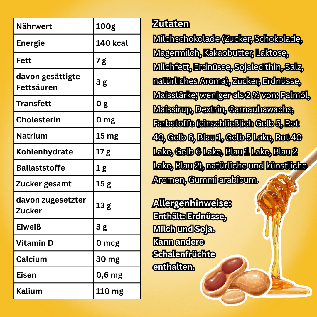 2x M&M's Honey Roasted Peanut Schokolinsen mit Honig gerösteten Erdnüssen 2 x 49 g