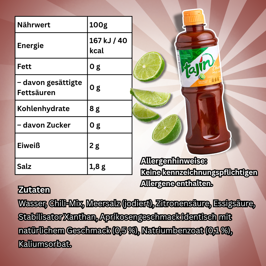 TAJÍN Fruity Chamoy Hot Sauce 308 ml – Fruchtige scharfe Sauce mit Chili und Aprikosengeschmack