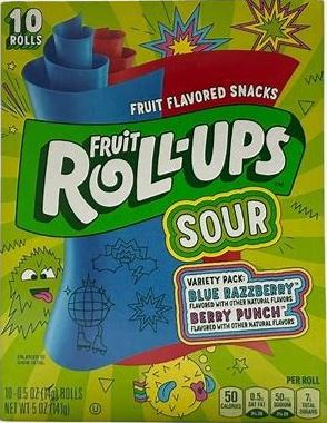 Fruit Roll-Ups Sour 141g 10 er Pack mhd 29.11.2025