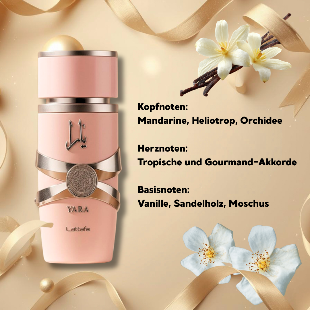 Lattafa Yara Eau de Parfum – 100 ml | Damenparfum mit Vanille & Gourmand-Noten