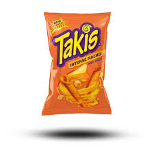 Takis Intense Nacho 92,3g - Gerollte Mais-Chips mit intensivem Nacho-Geschmack Perfekt für Fans von würzigen Snacks