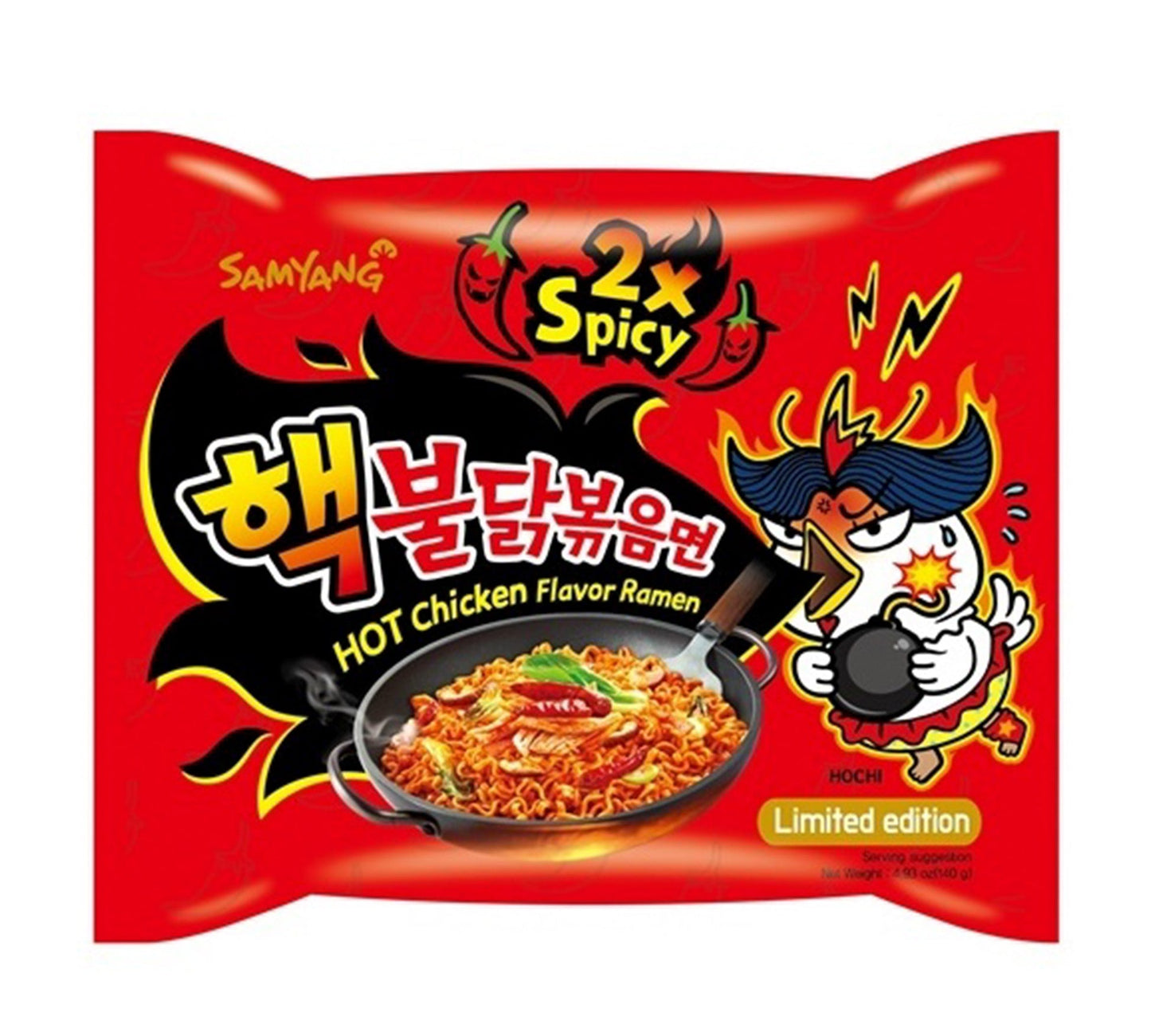 Samyang Buldak Hot Chicken 2x Spicy 140g MHD 2024
