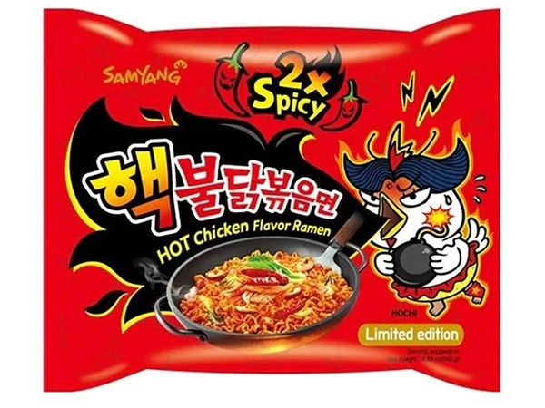 SamYang Buldak Hot Chicken Ramen EXTREME 2xSPICY | 5 x 140 g | Koreanische Ultra-Scharfe Instant-Nudeln
