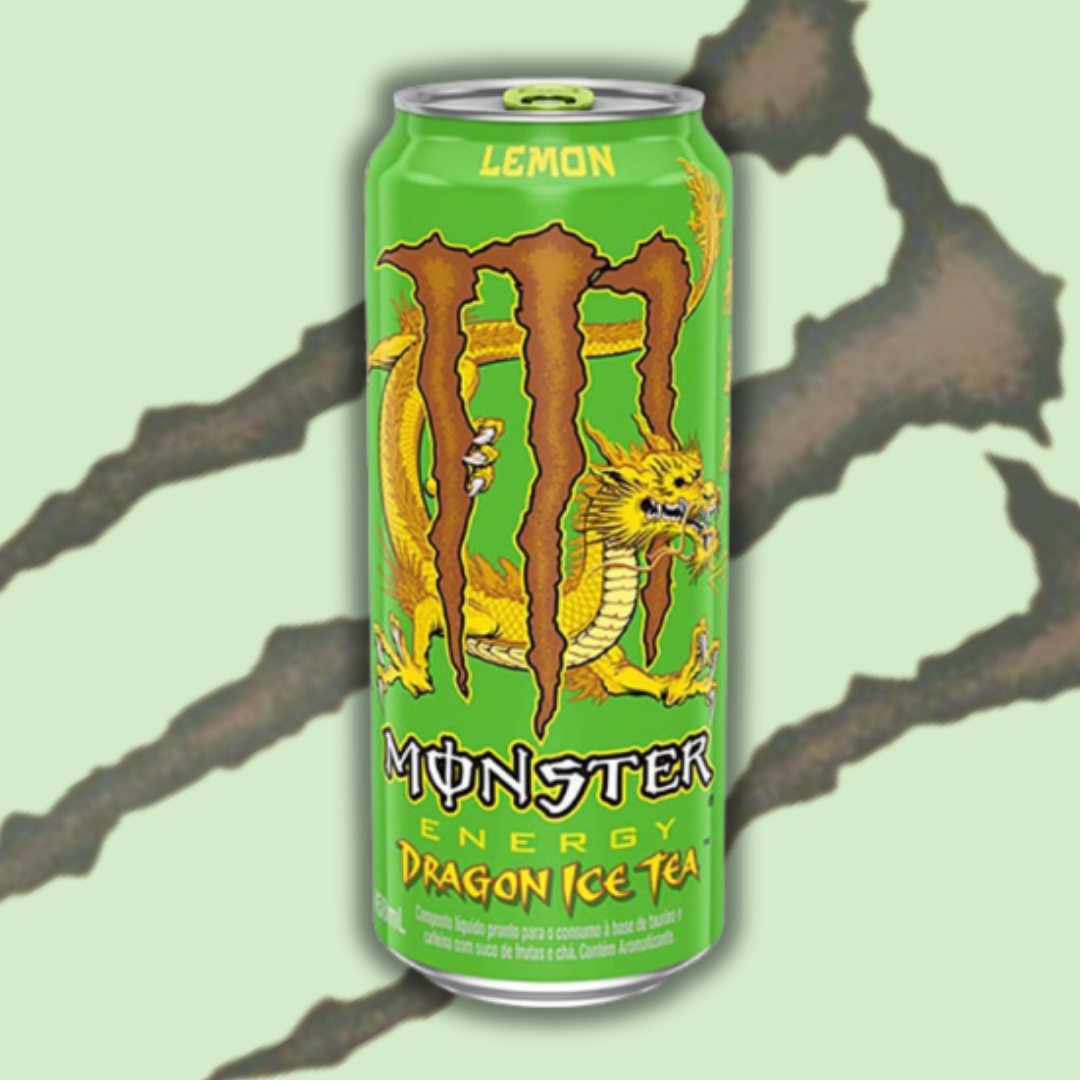 Monster Energie Dragon Ice Tea Lemon 473ml – Zuckerfreier Energy Drink  mit Zitrone-Geschmack