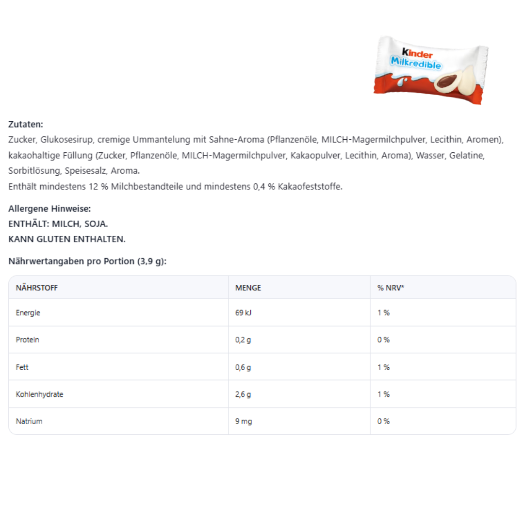 2er Kinder MilkRedible „Milch-Tropfen“ Doppel-Variante – Milchige Kaugummis mit flüssigem Milch- & Kakao-Kern – 46,8 g x 2