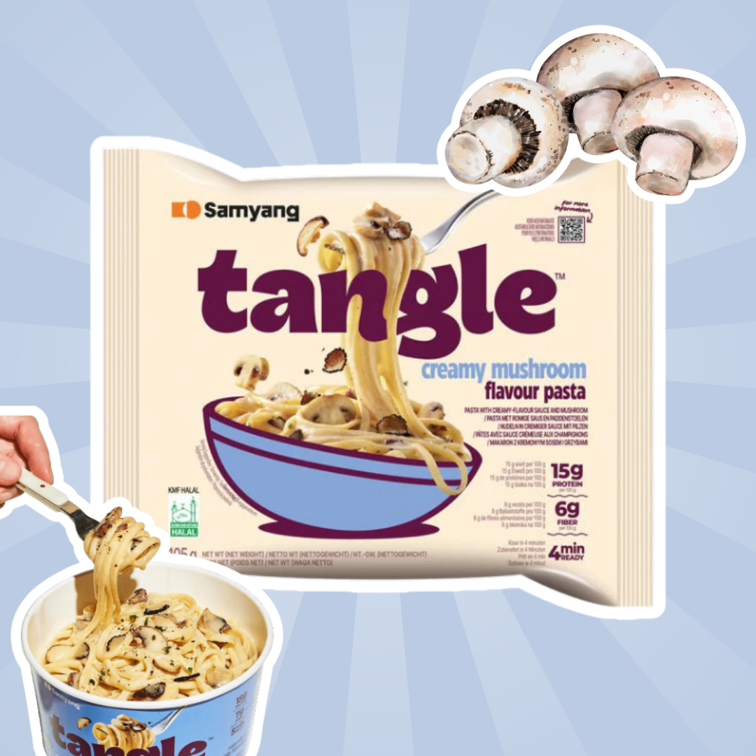 1x Samyang Ramen Tangle – Wähle deinen Geschmack: Garlic Oil Pasta | Chunky Tomato | Creamy Bulgogi | Mushroom