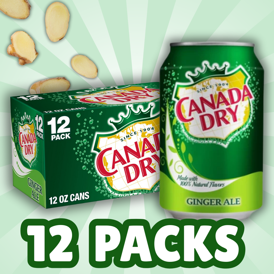 12x Canada Dry Ginger Ale | Erfrischendes Ingwer-Softgetränk | 12x355 ml