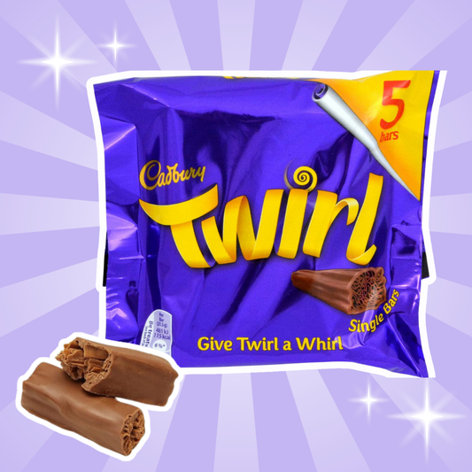 1x5er Cadbury Twirl – Zarte Milchschokoladenriegel Pack | 5 × 21,5 g