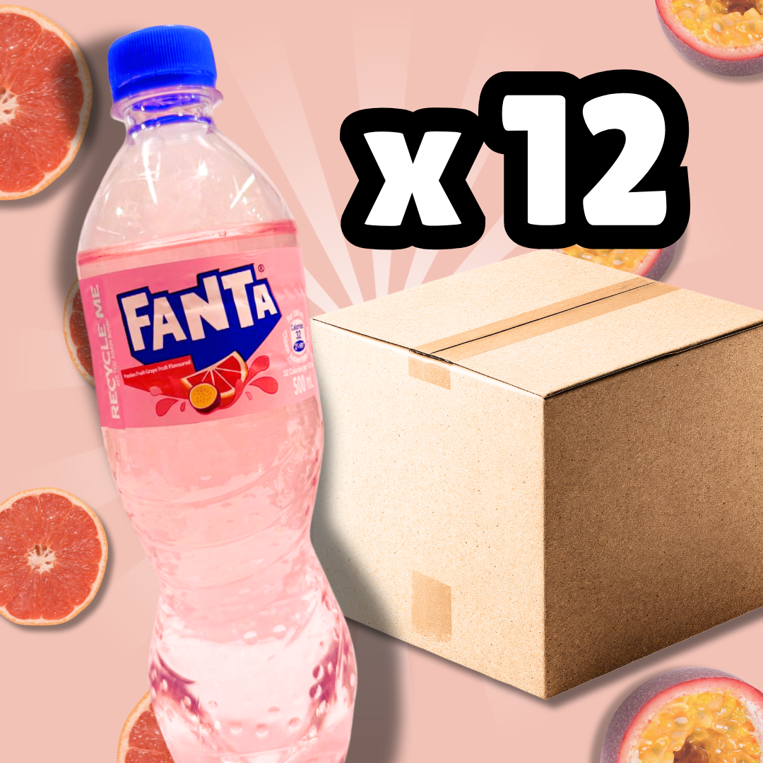 12x Fanta Passion Fruit & Grape – Erfrischungsgetränk mit Passionsfrucht- & Traubengeschmack | 12x 500 ml