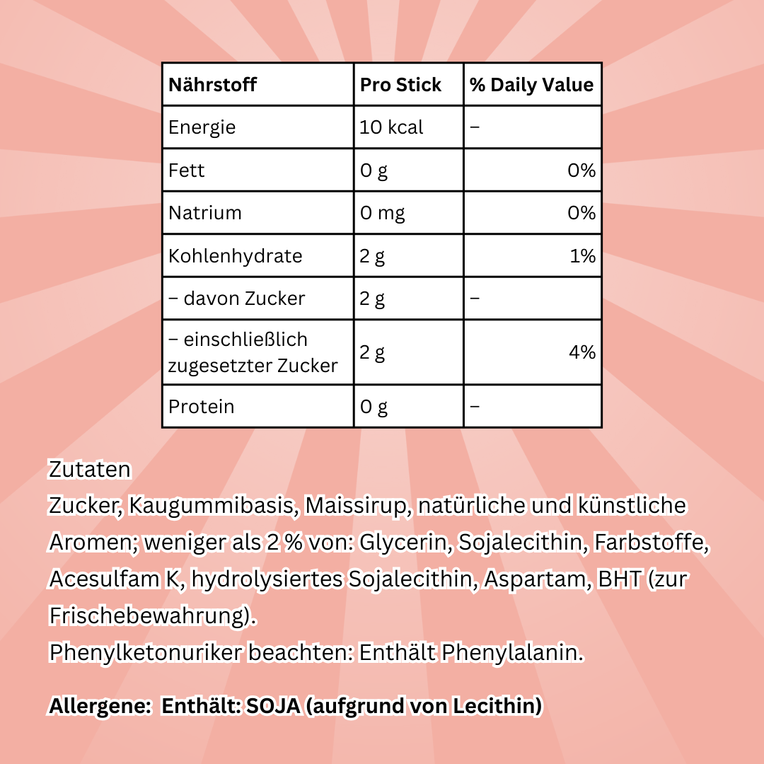 1x Wrigley’s Big Red Kaugummi – Cinnamon – 15 Sticks – 1 Packung