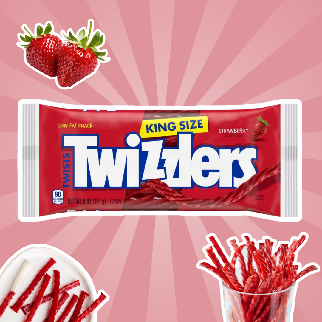 1x Twizzlers Strawberry – 141 g – Leckerer Low-Fat Snack