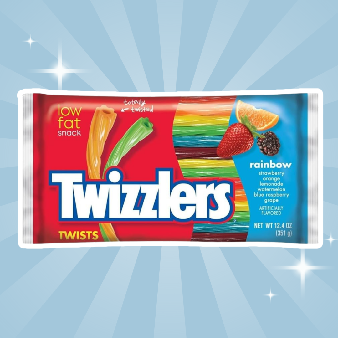 1x Twizzlers Rainbow – 351 g – Leckerer Low-Fat Snack