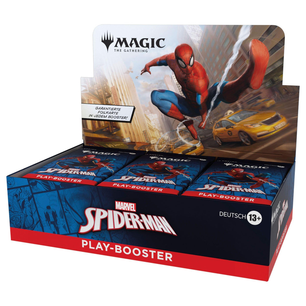 Magic the Gathering Marvels Spider Man Play Booster Display DE + Heartforcards® Versandschutz