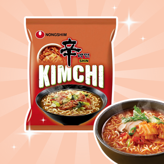 1x Nongshim Shin Kimchi Ramen – 1er Pack – Würzige Instant-Nudelsuppe mit Kimchi-Geschmack