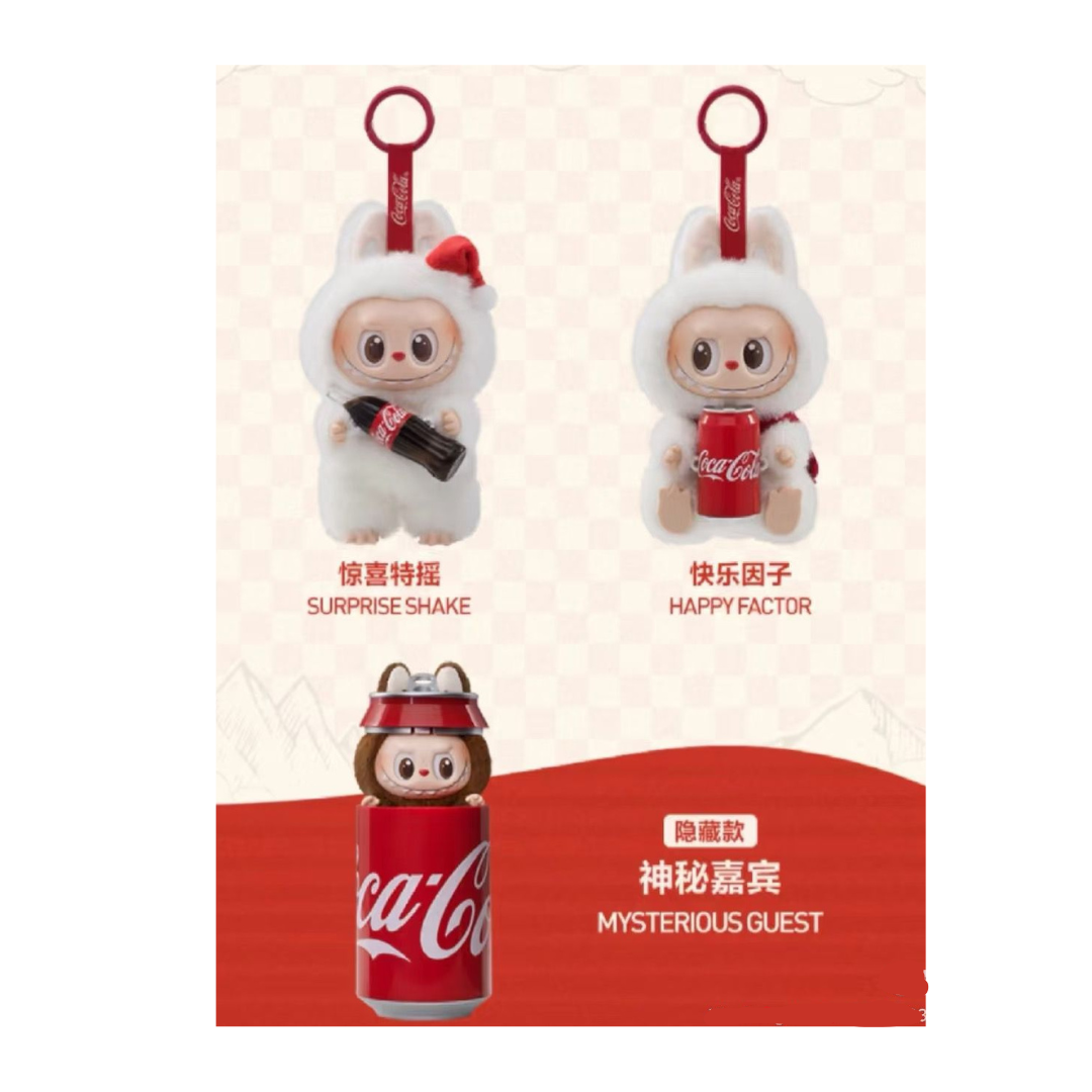POP MART × COCA-COLA THE MONSTERS Vinyl Series – Labubu 15.5-17 cm Plüschfigur • 100 % Original mit QR-Code zur Echtheitsprüfung