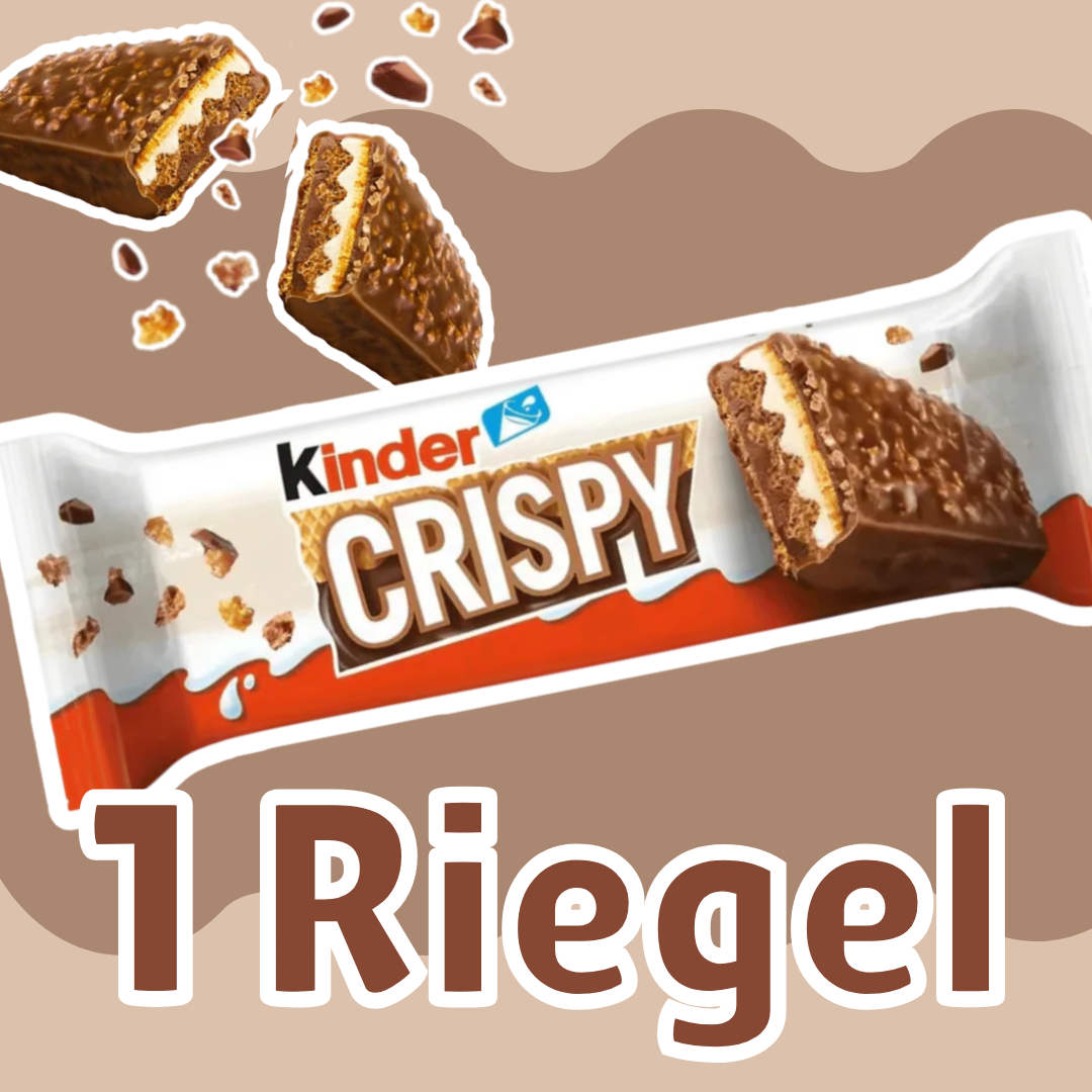 1x Kinder Crispy – Knuspriger Schoko-Keks-Snack, 1x34 g