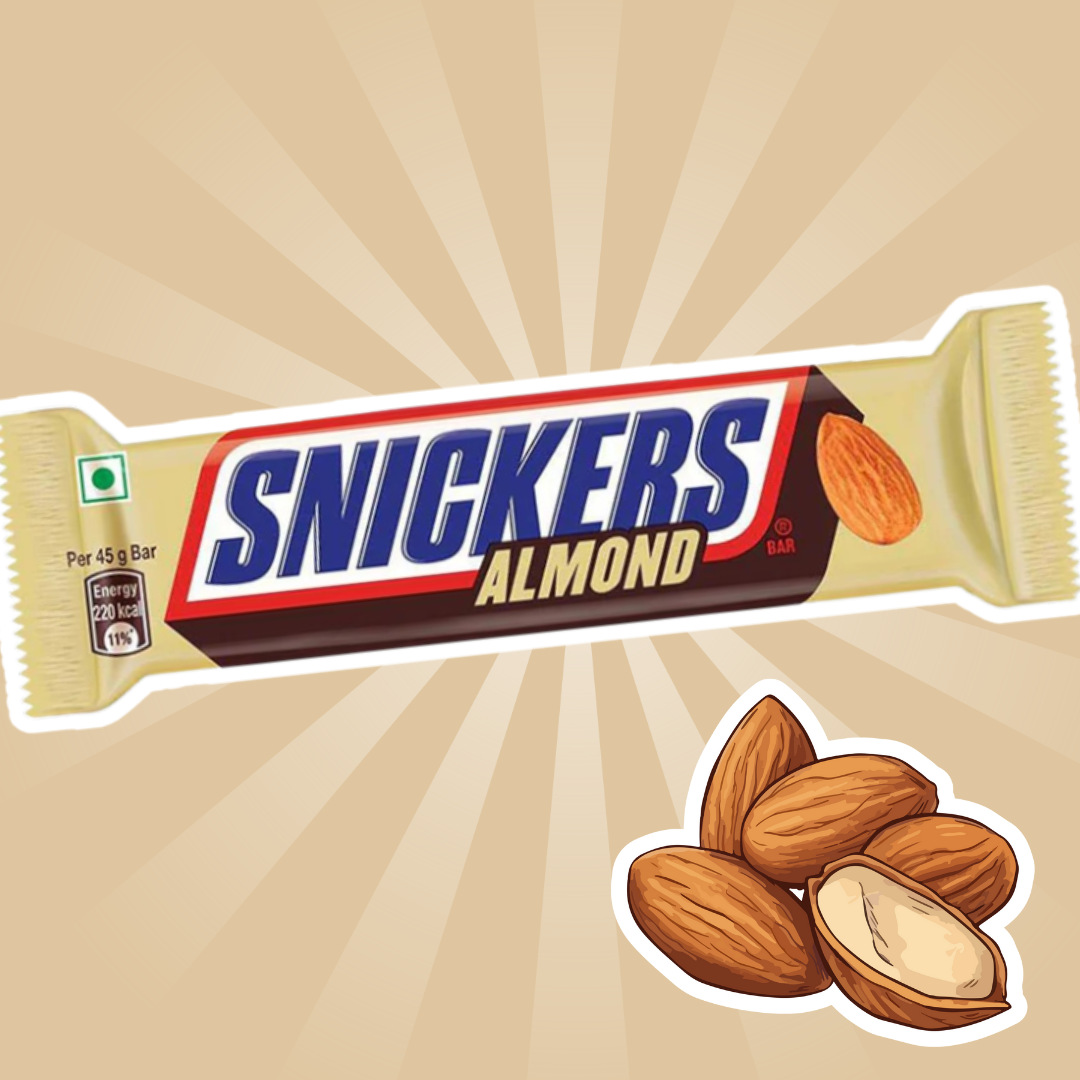 15× Snickers Chocolate Bars – Auswahl aus Almond / Peanut Brownie / Butterscotch / Berry Whip – 1 Box mit 15 Riegeln
