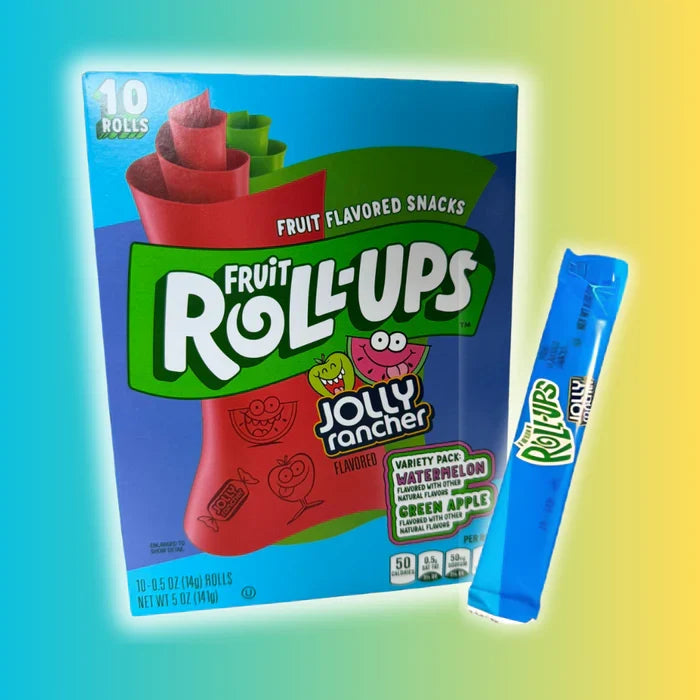 Fruit Roll-Ups Jolly Rancher Variety Pack – 10 Stück | Glutenfreie Frucht-Snacks (MHD: 10.2025)