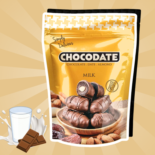 Chocodate Milk Chocolate – Datteln mit Milchschokolade & Mandeln (90 g)