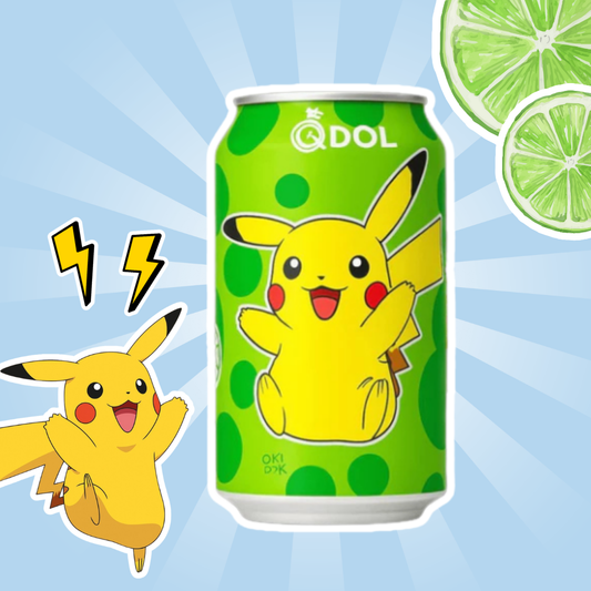 1x QDOL Pokémon Lime Sparkling Water – 330 ml | Erfrischendes Limetten-Erfrischungsgetränk