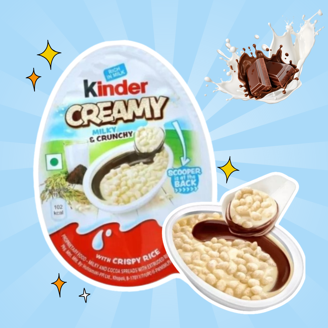 1x Kinder Creamy – Milky & Crunchy – Knusprig-cremiger Milchsnack (1x19 g)