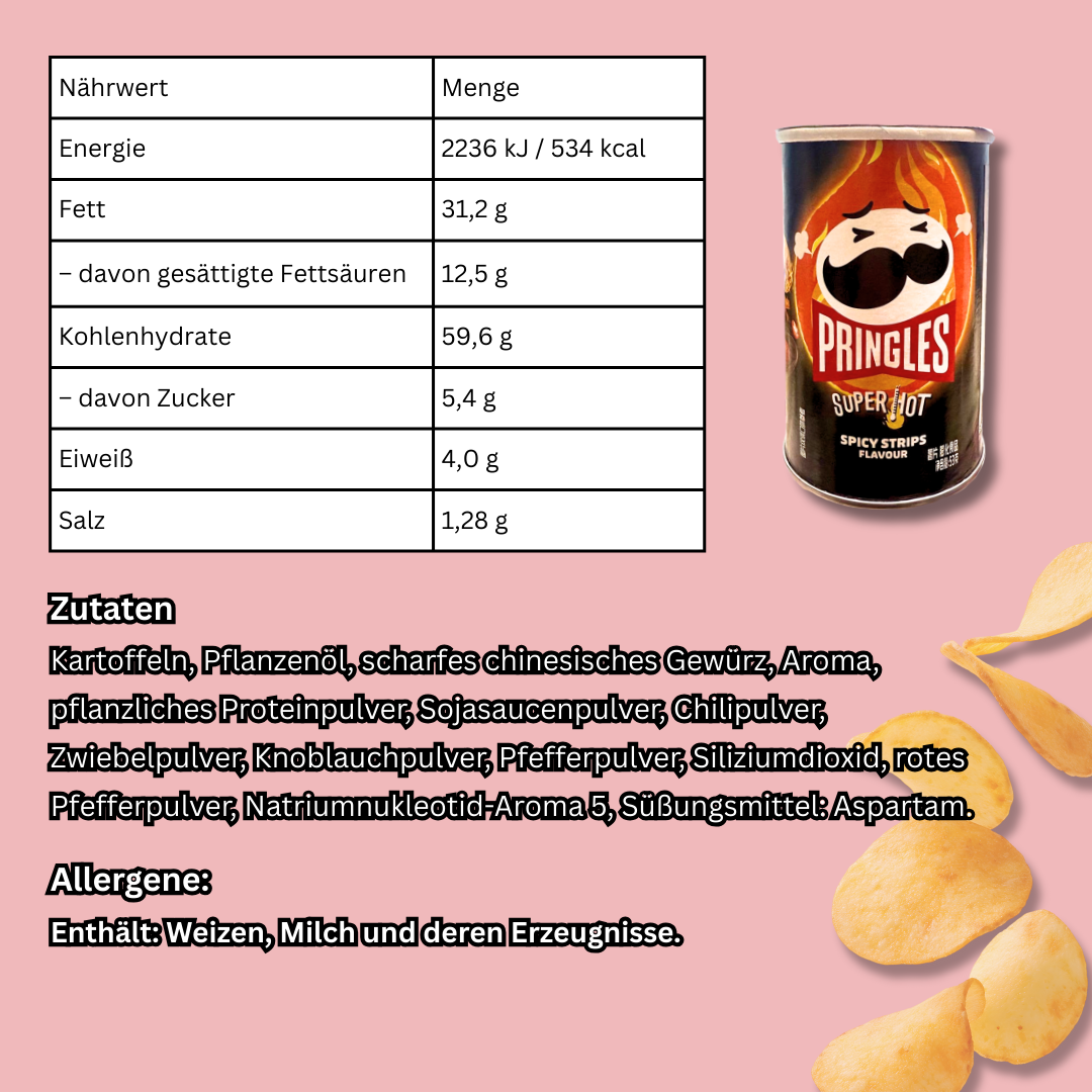 Pringles Sichuan Spicy Strips – 53 g | Knuspriger Snack mit würzig-scharfem Sichuan-Aroma