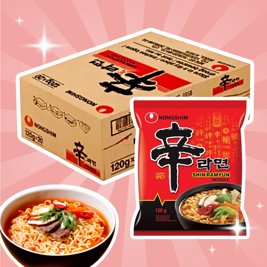 20x Nongshim Shin Ramyun – 20er Pack (1 Karton) – Scharf-würziger Instant-Nudelsuppe