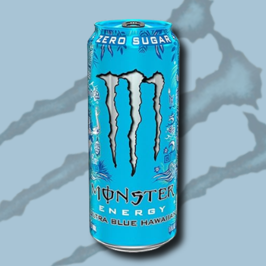 Monster Energy Ultra Blue – Hawaiian Flavor Zero Sugar Energy Drink mit Koffein & Taurin, 473 ml Dose