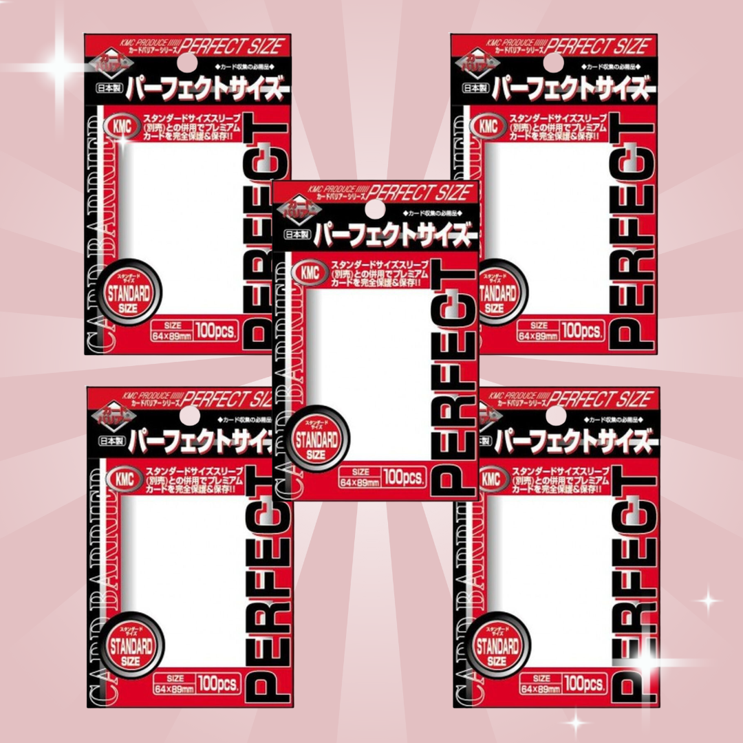 5x KMC Standard Sleeves – Perfect Size (5x100 Sleeves) – Standard Sleeves für Sammelkarten & TCG