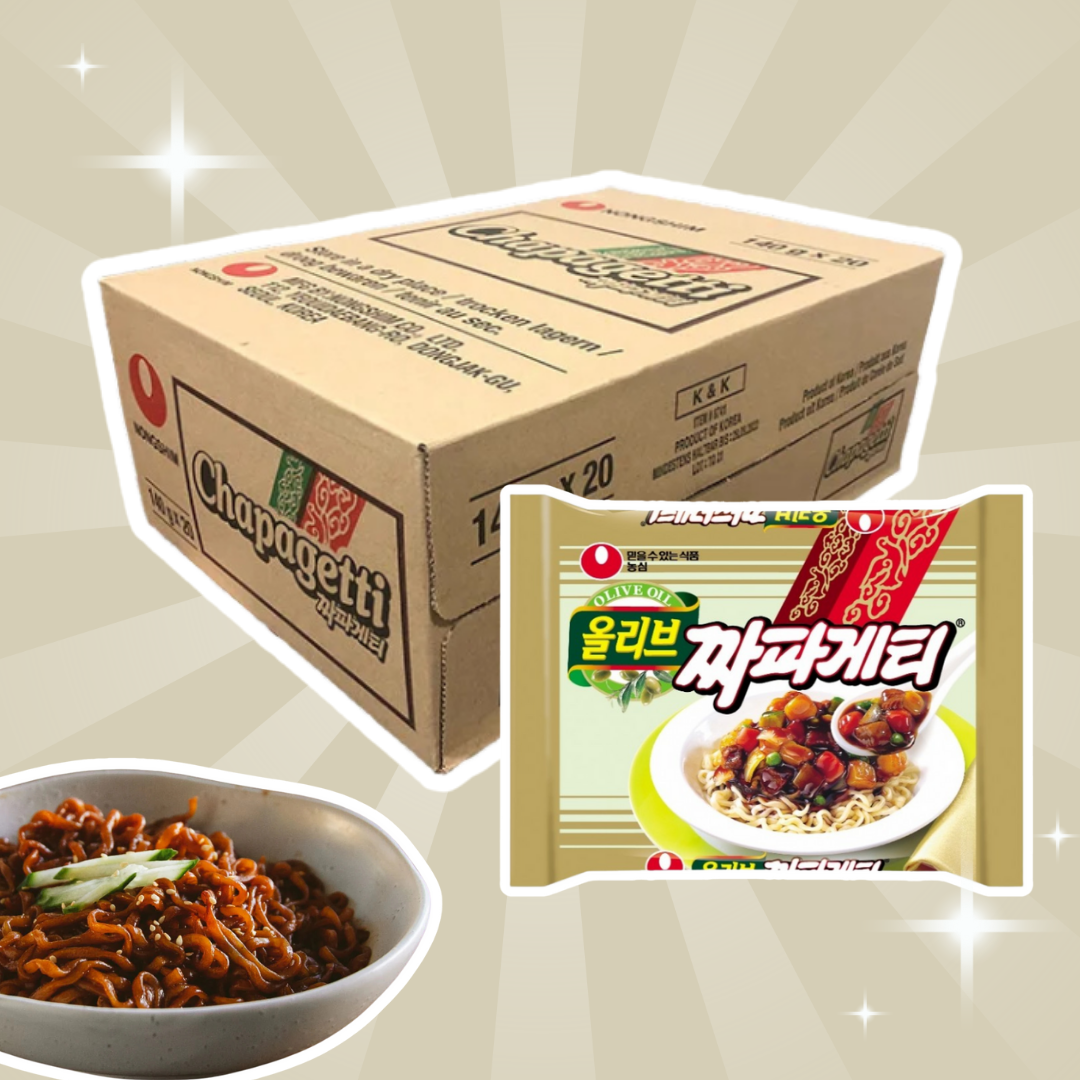 20x Nongshim Chapagetti – 20er Pack (1 Karton) – Koreanische Instant-Jajang-Nudeln