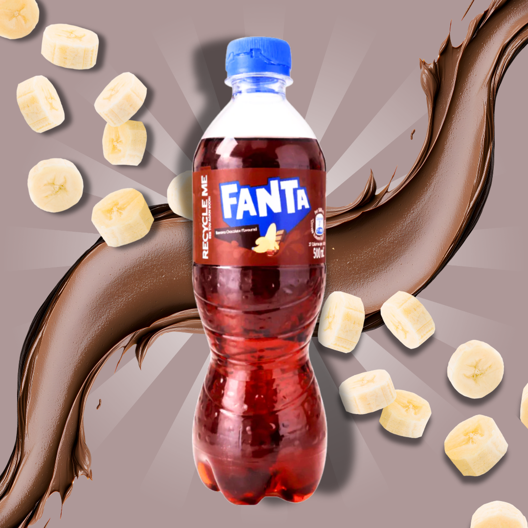 12x Fanta Banana Chocolate Flavour – Banane & Schokolade | 12x 500 ml