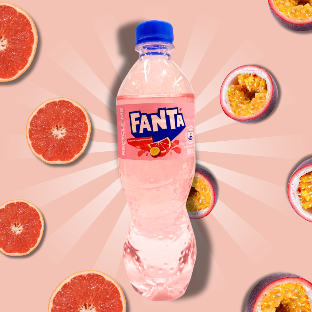 12x Fanta Passion Fruit & Grape – Erfrischungsgetränk mit Passionsfrucht- & Traubengeschmack | 12x 500 ml