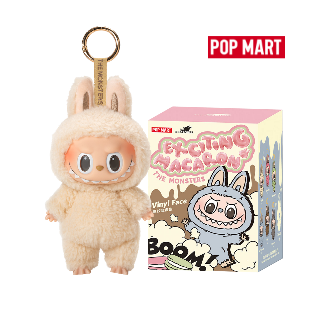 POP MART THE MONSTERS – Labubu „Exciting Macaron“ Vinyl Blind Box  • 17 cm Plüschfigur • 100 % Original mit QR-Code zur Echtheitsprüfung