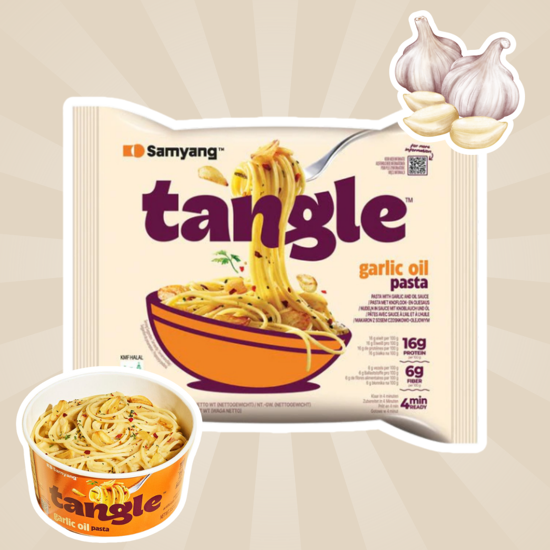 1x Samyang Ramen Tangle – Wähle deinen Geschmack: Garlic Oil Pasta | Chunky Tomato | Creamy Bulgogi | Mushroom