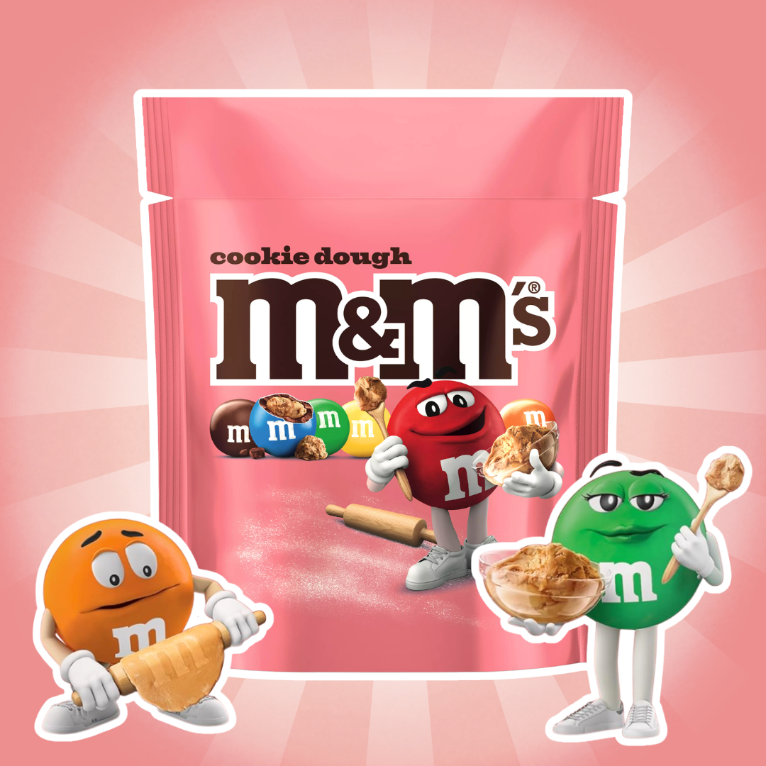 M&M's Cookie Dough Schokolinsen mit Keksteigfüllung 120 g – Knusprige Schokolade mit Cookie Dough Kern