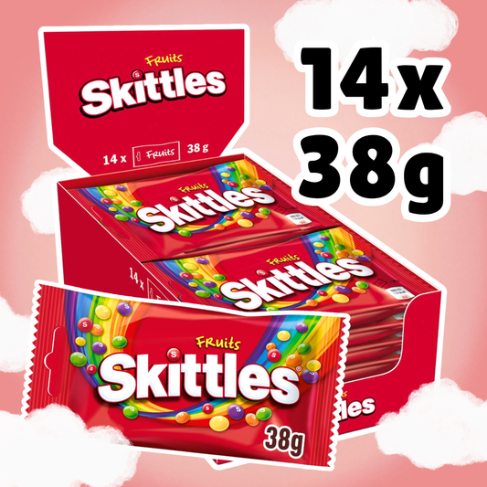 14x Skittles Original Fruits Bonbons – 14 x 38 g – Fruchtige Kaubonbons im Multipack