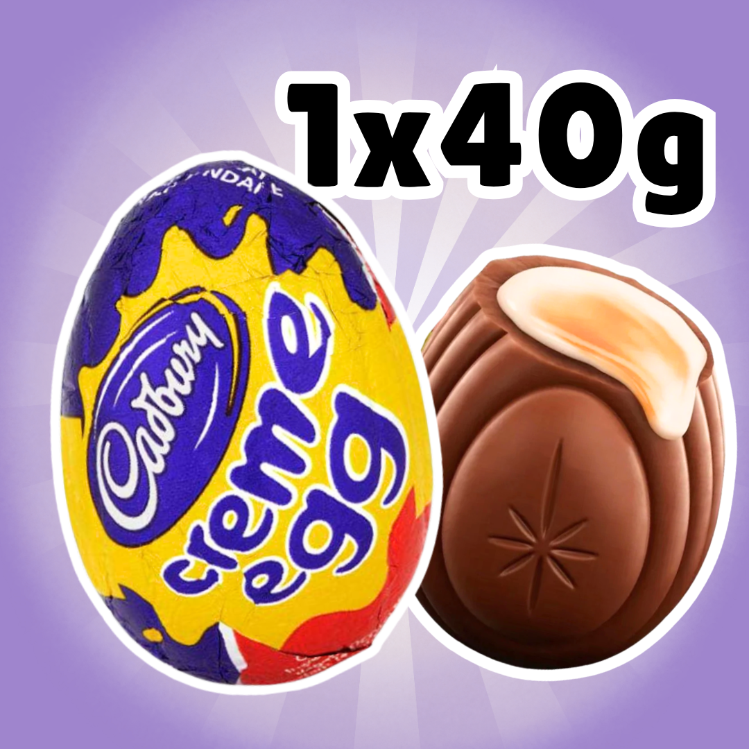 1x Cadbury Creme Egg Gefülltes Schokoladenei mit Fondantfüllung 40g