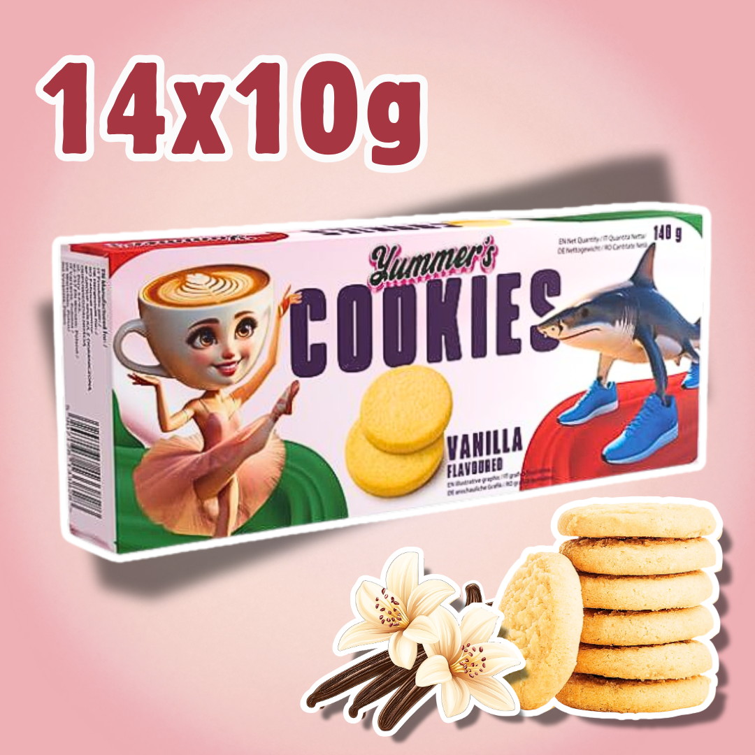Yummers Cookies Italian Brainrot Vanilla 140 g – Vanillekekse mit cremigem Geschmack