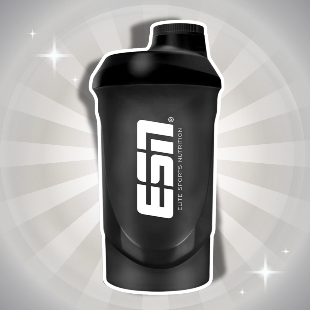 ESN Protein Shaker Schwarz 600 ml – Shaker für Proteinshakes & Sportgetränke