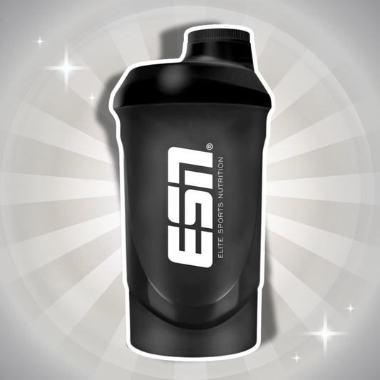 ESN Protein Shaker Schwarz 600 ml – Shaker für Proteinshakes & Sportgetränke