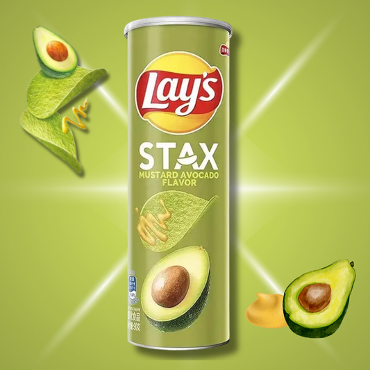 Lay’s Stax Mustard Avocado Chips 90 g - Knusprige Kartoffelchips mit Senf- & Avocado-Geschmack
