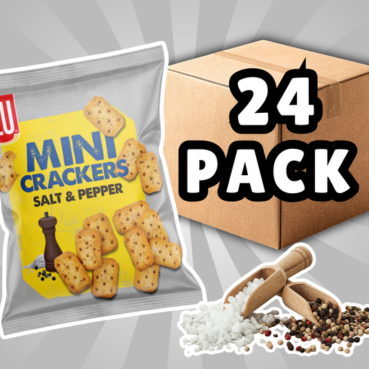 24x LU Mini Crackers Salt & Pepper – Knusprige Mini-Cracker mit Salz & Pfeffer, Vorteilspack