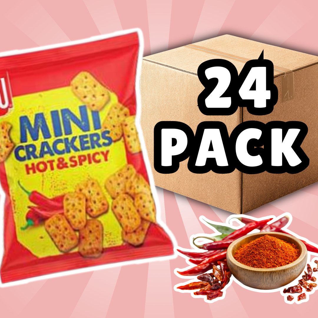 24x LU Mini Crackers Hot & Spicy – Knusprige Mini-Cracker mit würzig-scharfer Note, Vorteilspack