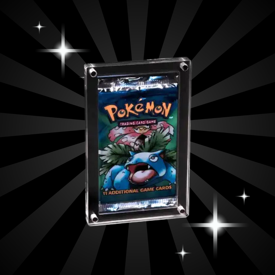 The Acrylic Box - Booster Pack Case– Clear Protective Storage Box for Trading Cards