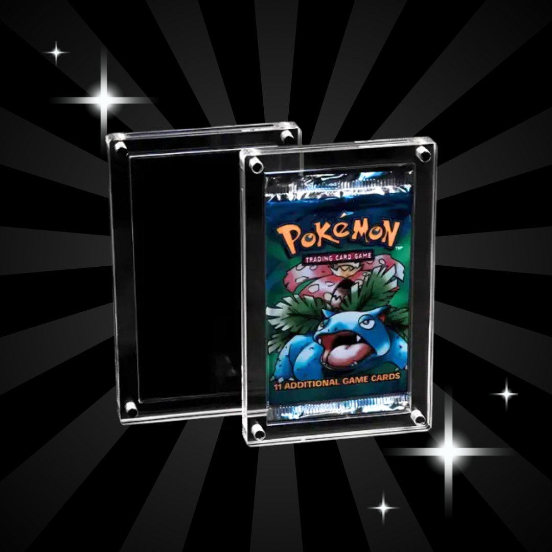 The Acrylic Box - Booster Pack Case– Clear Protective Storage Box for Trading Cards