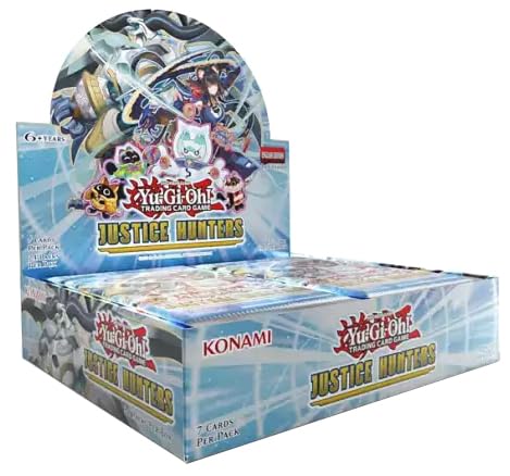 Yu-Gi-Oh! TCG: Justice Hunters Booster Display – 1. Auflage [Englisch] | 24 Boosterpacks mit neuen Deck-Themen | Mit Heartforcards® Versandschutz